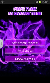 Purple Flame GO Keyboard Theme