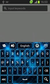 GO Keyboard Theme Blue Neon
