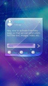 FREE-GO SMS BRIGHT GLASS THEME