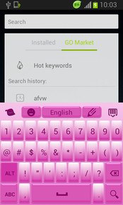 White and pink free keyboard