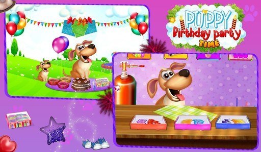Puppy Birthday Party Time