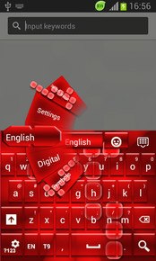 Red Glow GO Keyboard