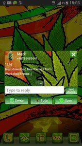 GO SMS Pro Theme marijuana