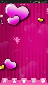 GO Launcher Theme lovely pink