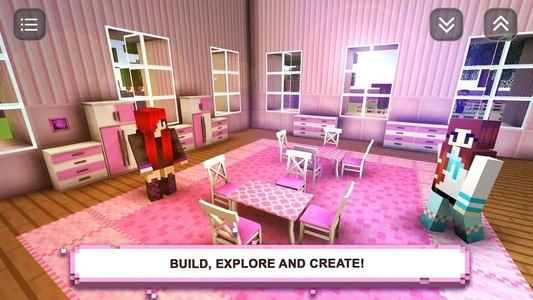 Girls Crafting and Building