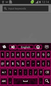 Pink Neon Keyboard Theme