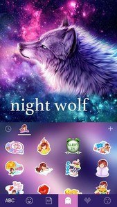Night Wolf Kika Keyboard Theme