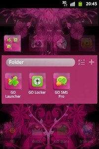 GO Launcher Theme Pink Flowers