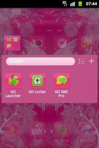 GO Launcher Theme Pink Hearts
