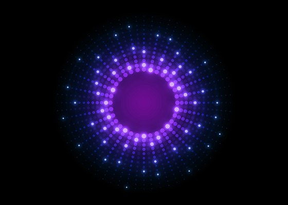 Neon Dots Purple
