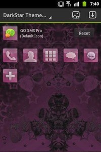 GO Launcher EX Theme Pink Dark