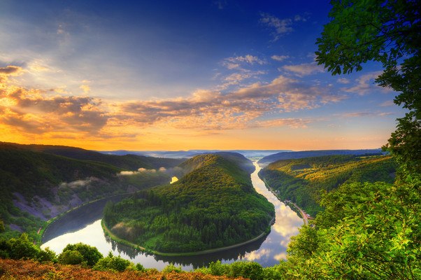 Saar River In Europe