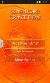 GO Keyboard Orange Theme