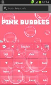 Pink Bubbles GO Keyboard