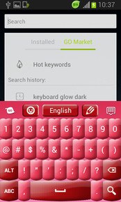 Pink Keyboard Hearts Glow