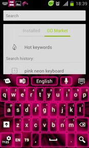 Pink Neon Keyboard GO