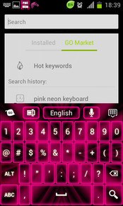 Pink Neon Keyboard GO
