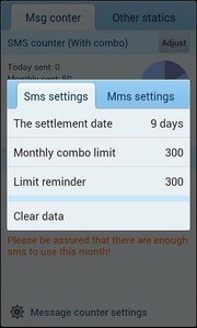 GO SMS Pro Message Counter