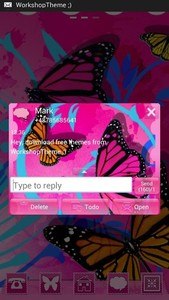 GO SMS Theme butterflies