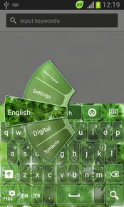 GO Keyboard Green Flowers
