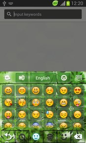 GO Keyboard Green Flowers
