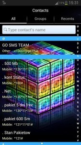 GO SMS Pro style rainbow cube