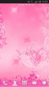 GO Launcher Pink Theme Flowers