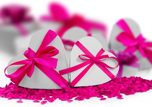 Valentine's Day Pink Ribbon Hearts