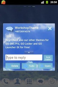 GO SMS Theme Clouds Sky