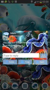 GO SMS Pro Theme water fish