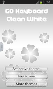 GO Keyboard Clean White