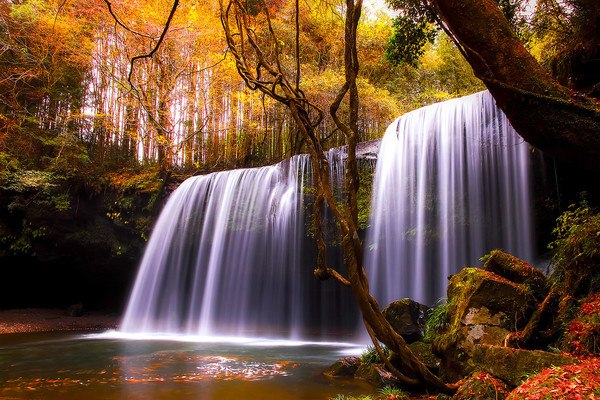 Beautiful Autumn Waterfall