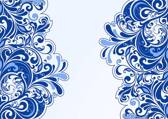 Floral Art Blue