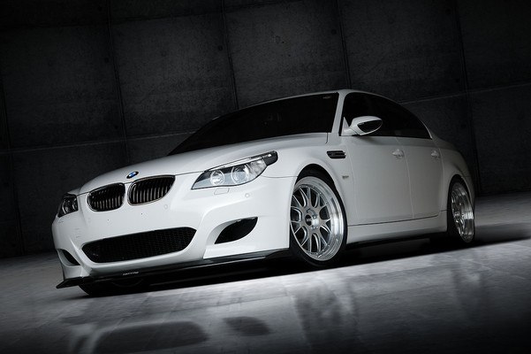 White BMW M5 Car