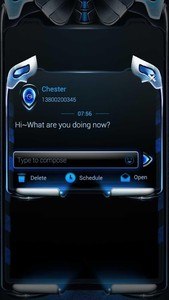 FREE-GO SMS BLUE MACHINE THEME