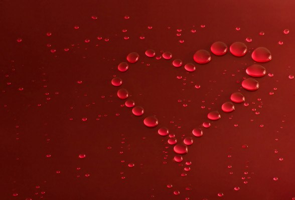 Heart Water Droplets