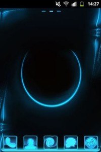 GO Launcher Themes Neon Blue