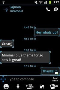 GO SMS Pro Theme Ice Minimal