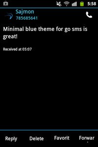 GO SMS Pro Theme Ice Minimal