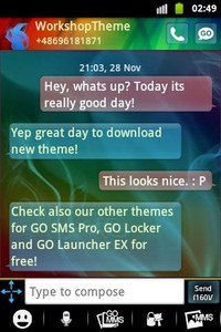 GO SMS Pro Theme Smoke Fire
