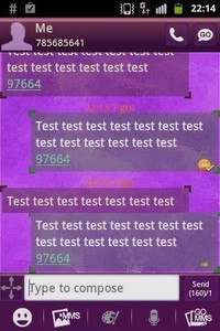 GO SMS Theme Purple Violet