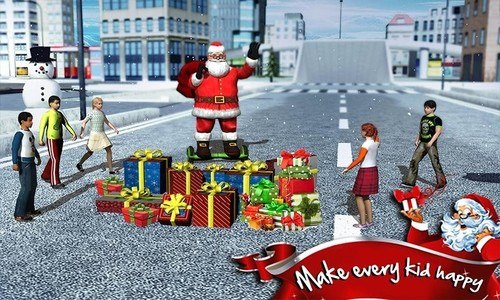 Hoverboard Rider 3D:Santa Xmas