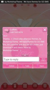 GO SMS Pro Theme Romantic