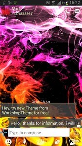 GO SMS Theme Smoke Colors