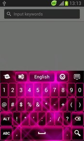 GO Keyboard Neon Pink