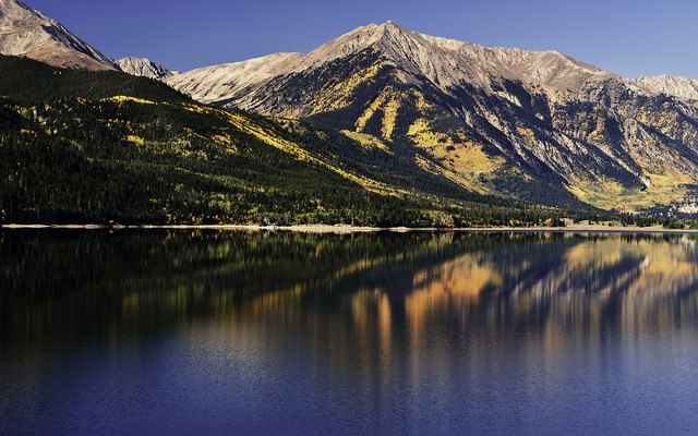Serene Lake And Mountains