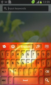 Yellow Sparkly Galaxy Keyboard