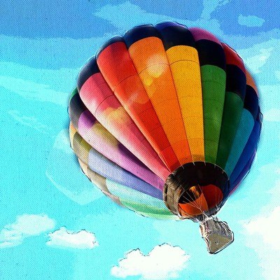 Hot Air Balloon Pastel