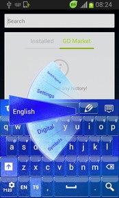 Blue Keyboard Glass