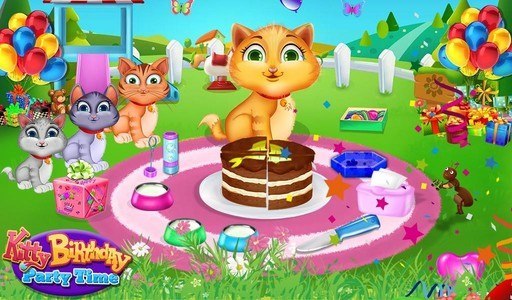 Kitty Birthday Party Time